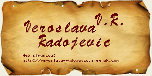 Veroslava Radojević vizit kartica